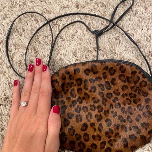 Mini leather cowhide leopard cheetah purse - Picture 2 of 4